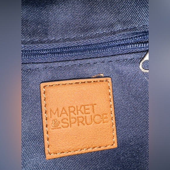 🍒EUC Market Spruce Blue/White Crossbody Purse - Picture 3 of 5